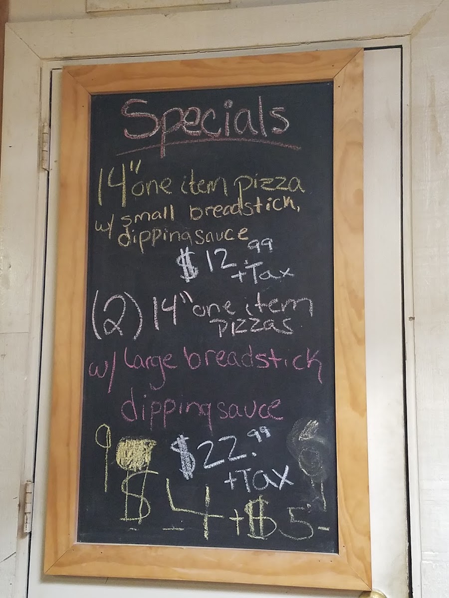Menu Big Chuck's Pizza Plus-5
