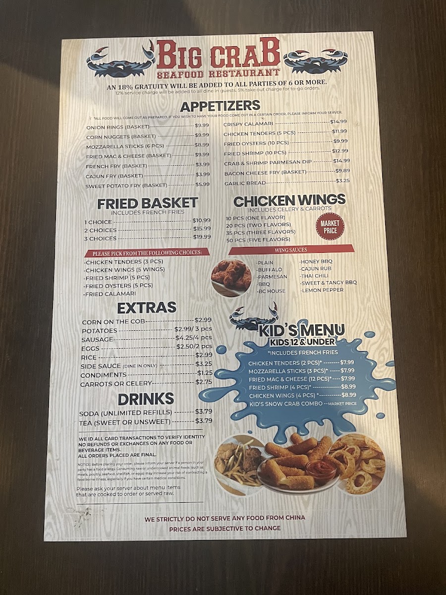 Menu Big Crab Baymeadows-10