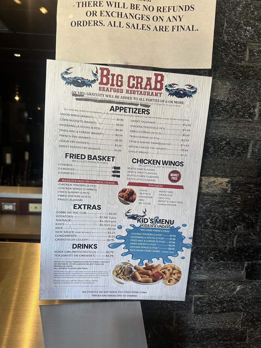 Menu Big Crab Baymeadows-6