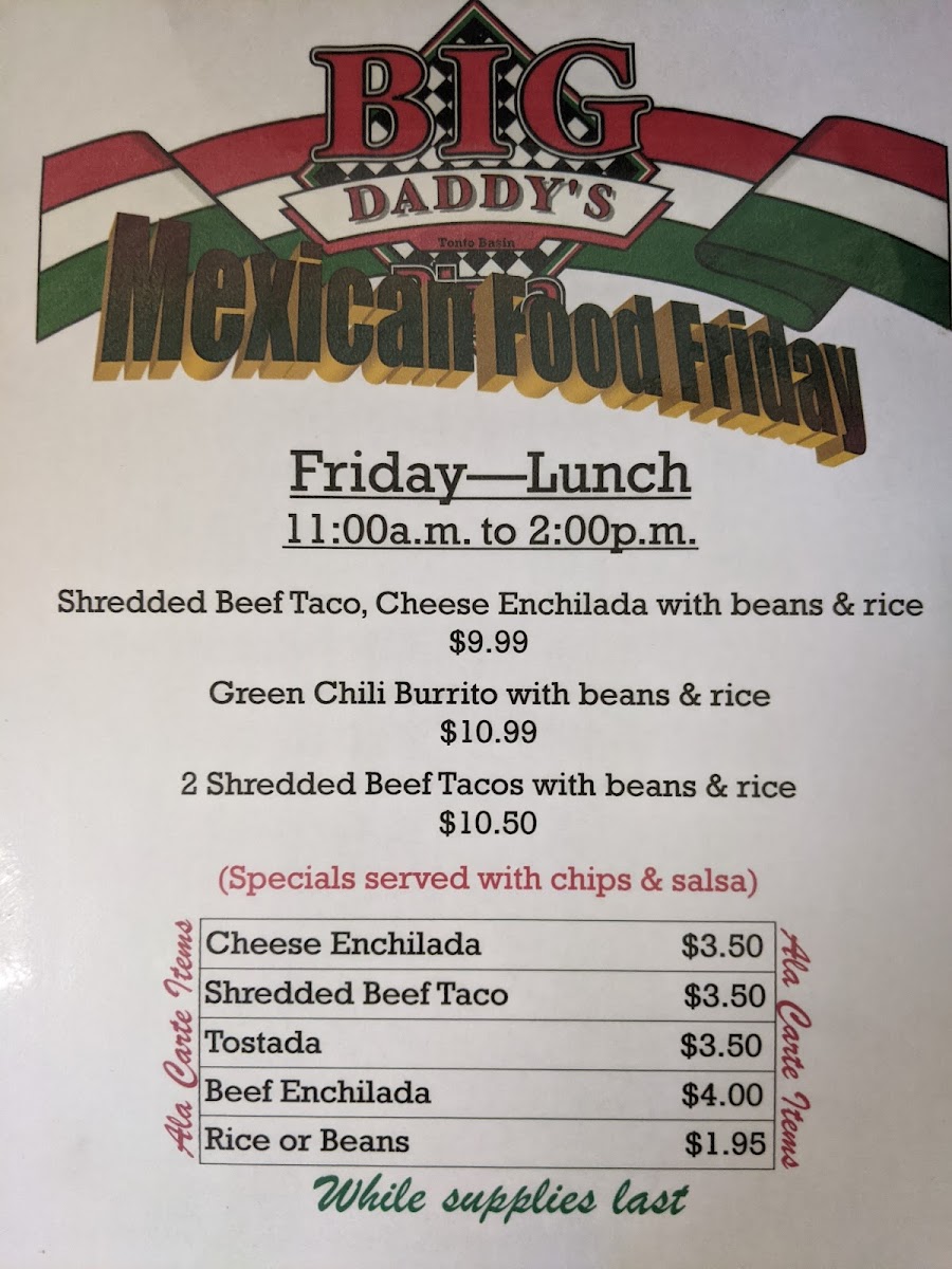 Menu Big Daddy's Pizza-2