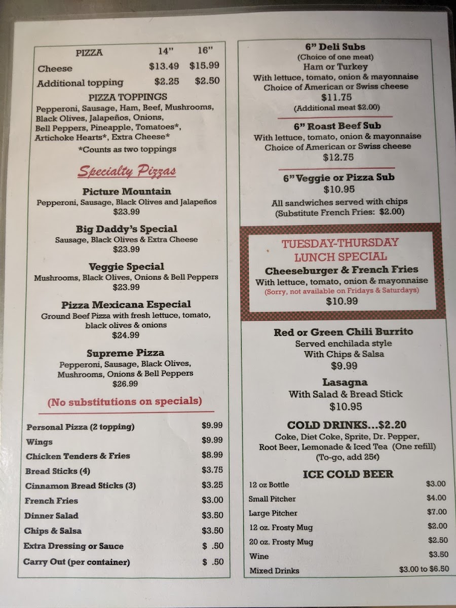 Menu Big Daddy's Pizza-3