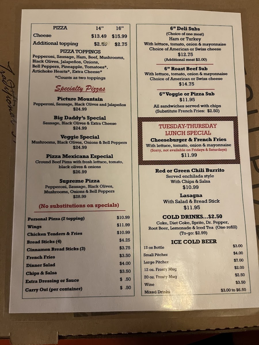 Menu Big Daddy's Pizza-4