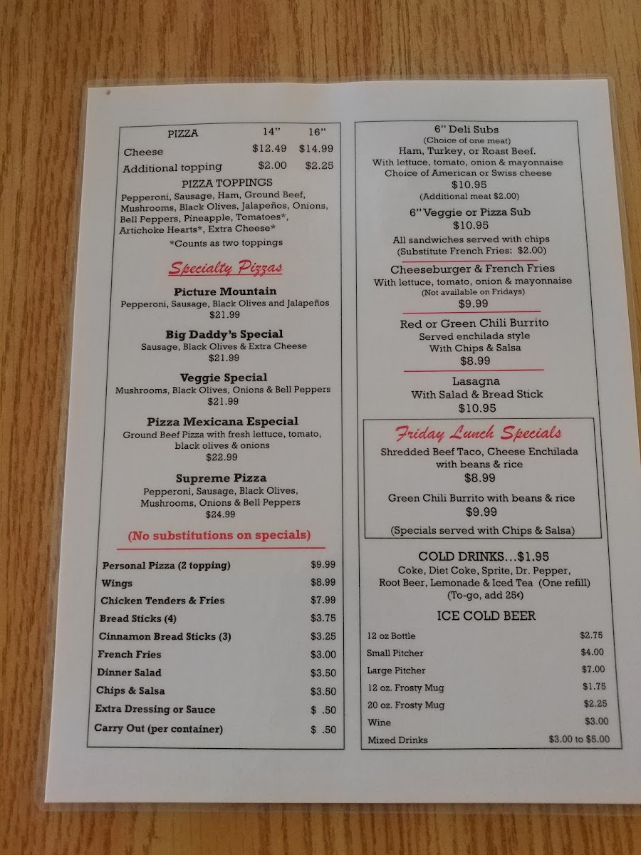 Menu Big Daddy's Pizza-5