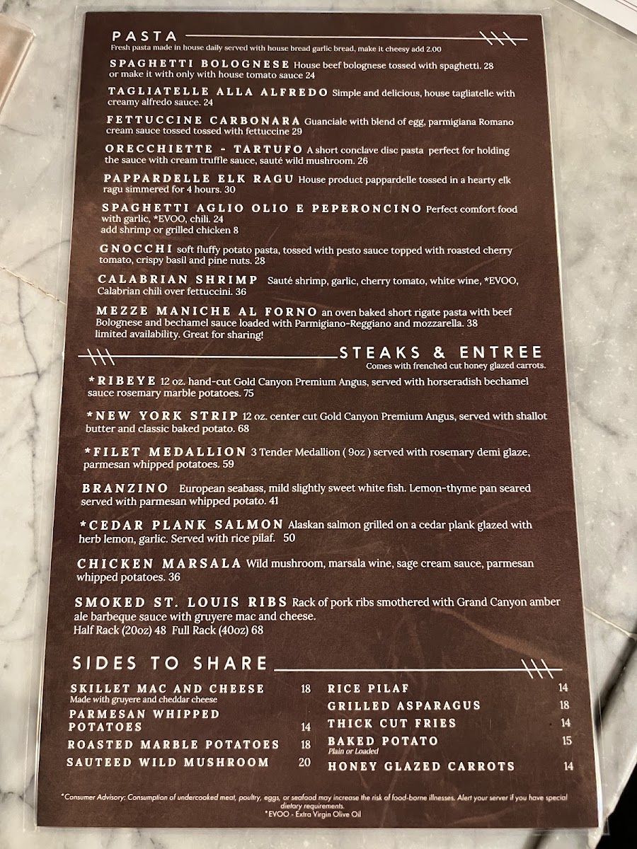 Menu Big E Steakhouse & Saloon-8