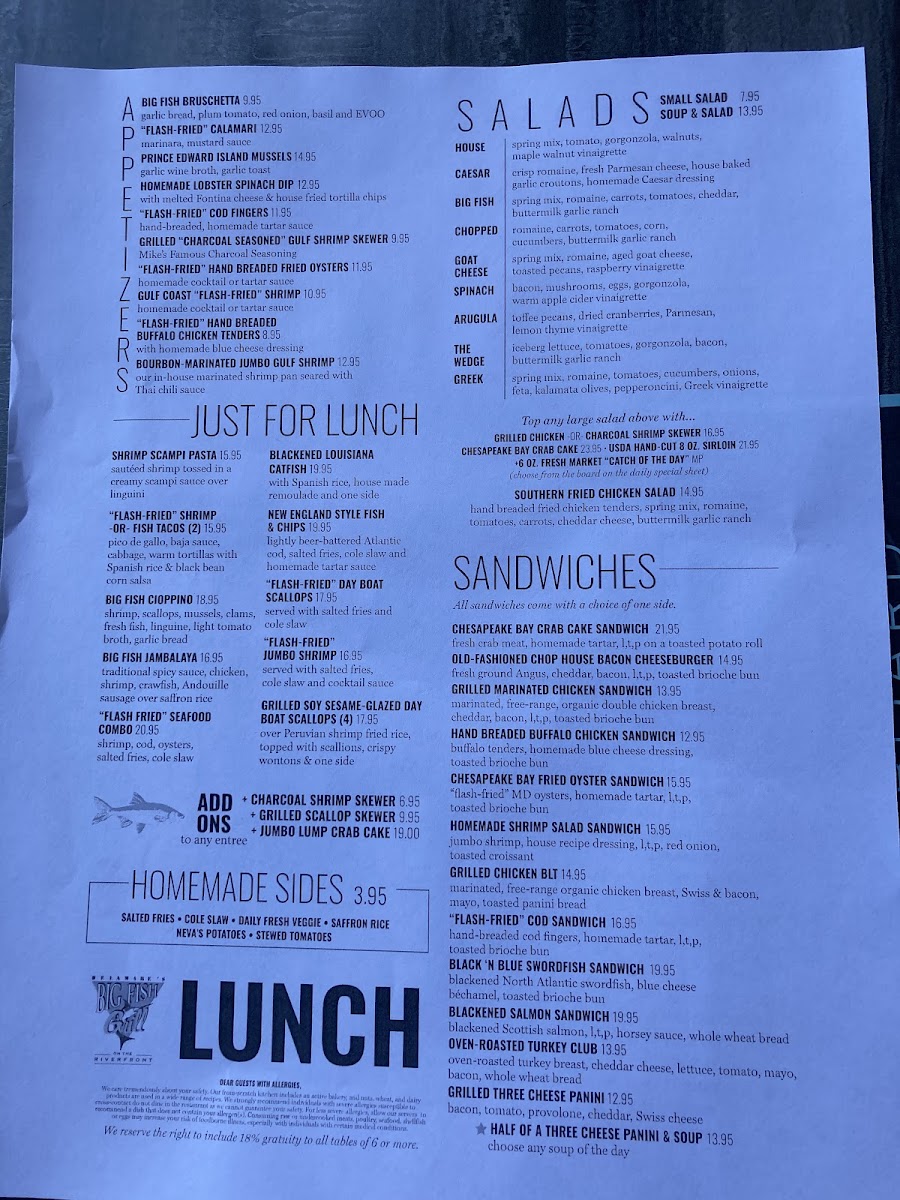 Menu Big Fish Grill On The Riverfront-10