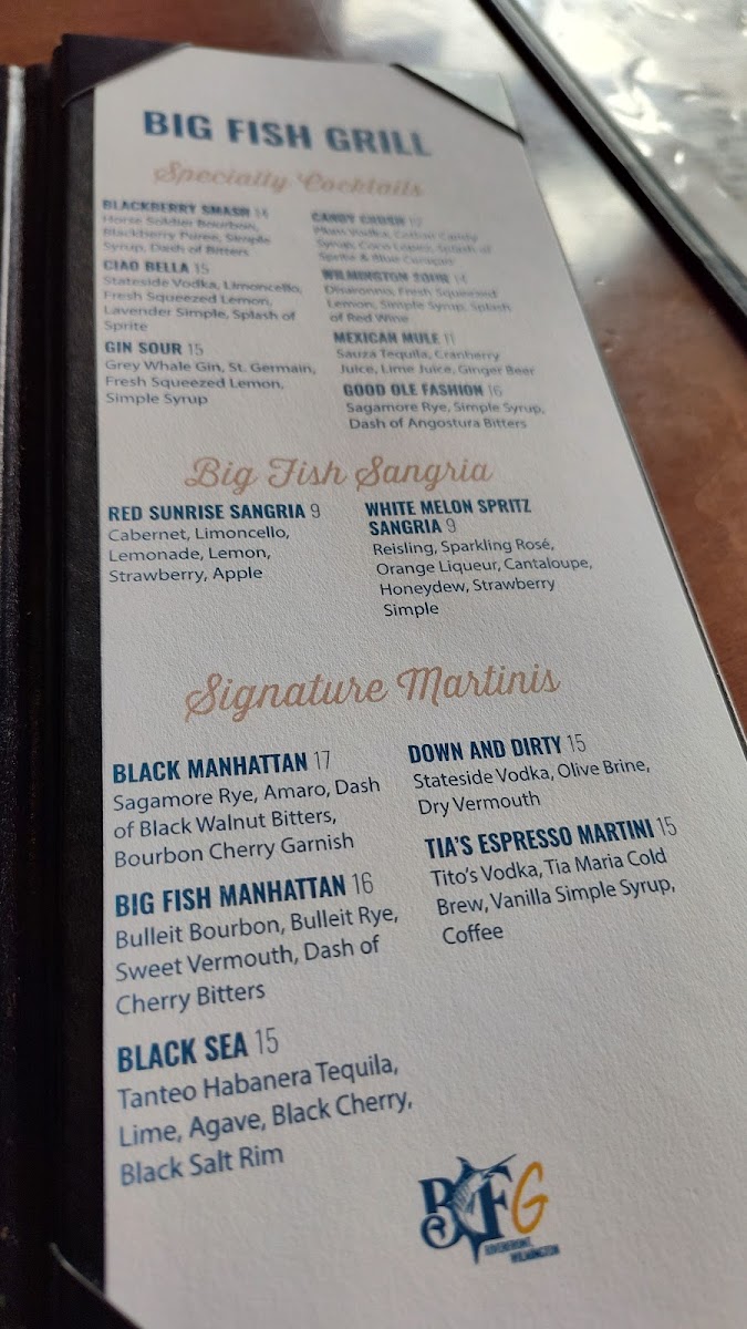 Menu Big Fish Grill On The Riverfront-7