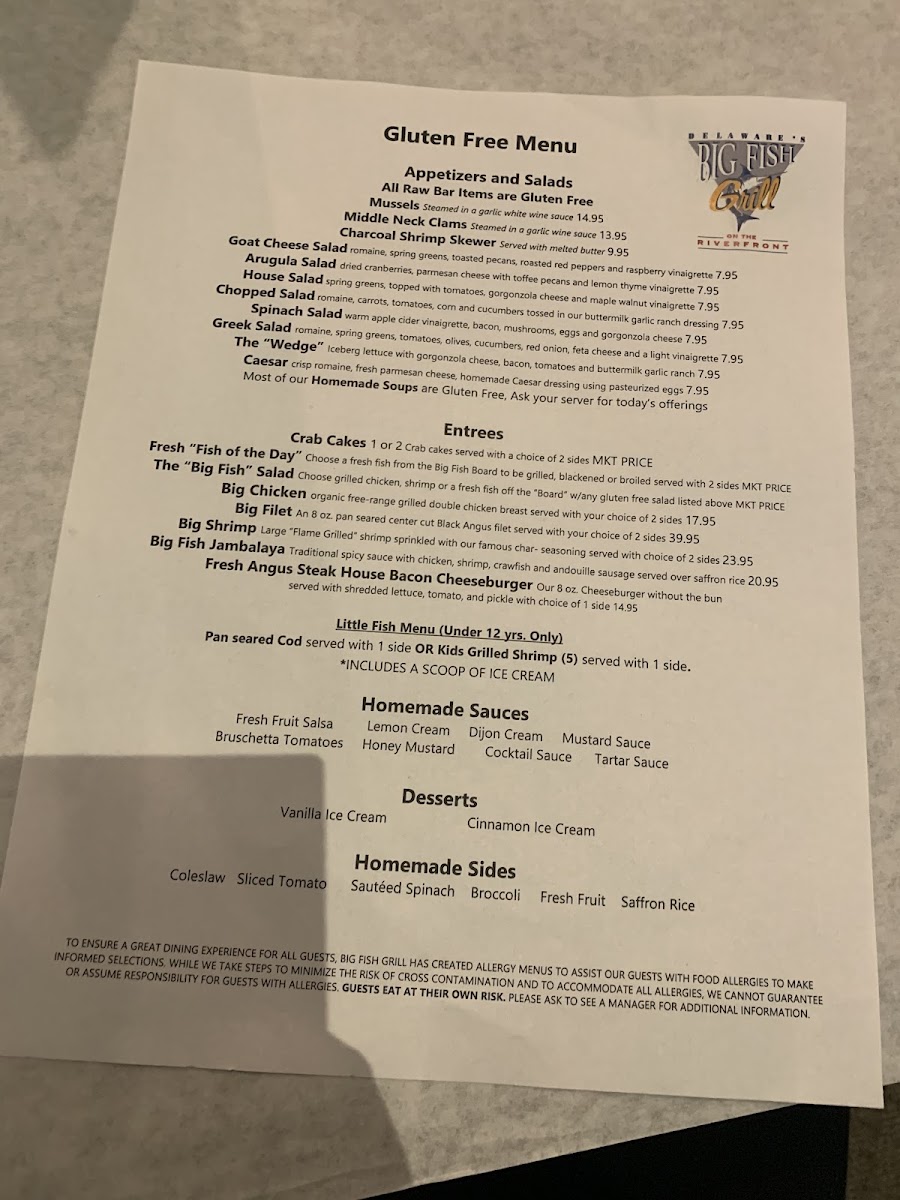 Menu Big Fish Grill On The Riverfront-8
