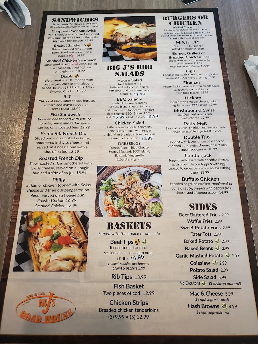 Menu Big J's Road House-1