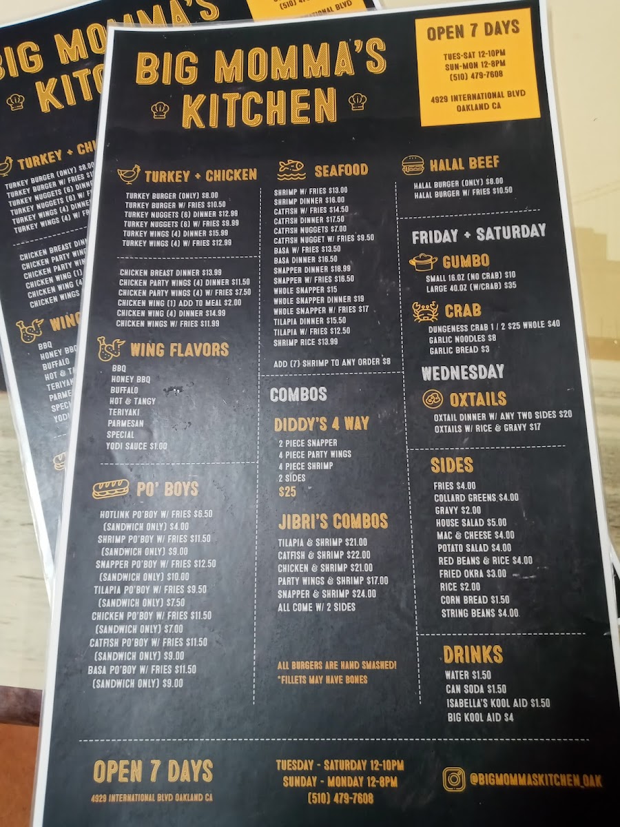 Menu Big Momma's Kitchen-5