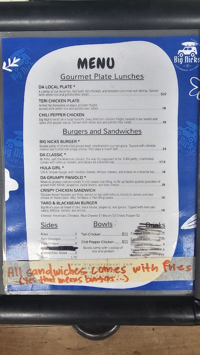 Menu Big Nick's-4