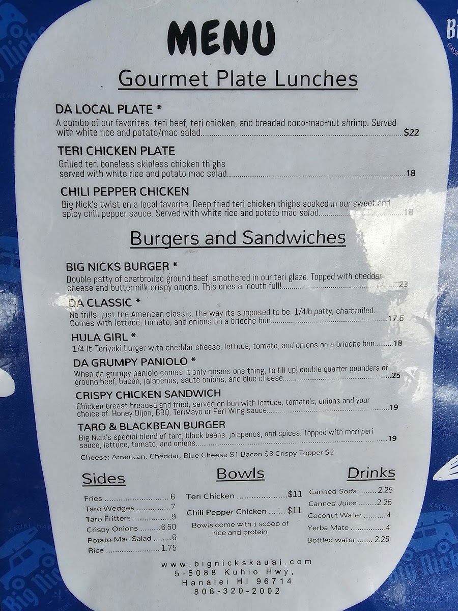 Menu Big Nick's-5