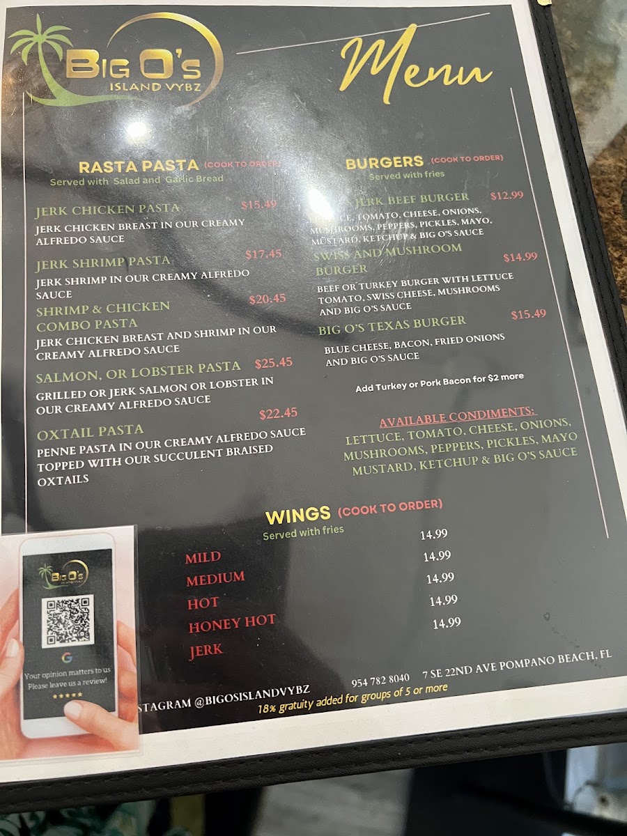 Menu Big O's Islandvybz-4