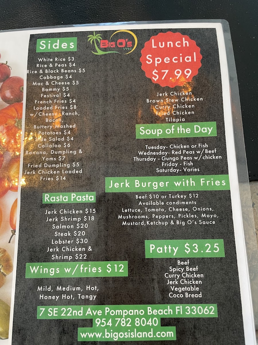 Menu Big O's Islandvybz-6