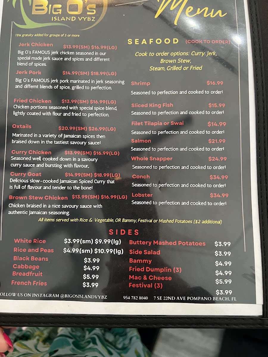Menu Big O's Islandvybz-7