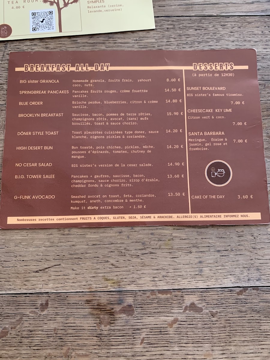 Menu Big Sister-1