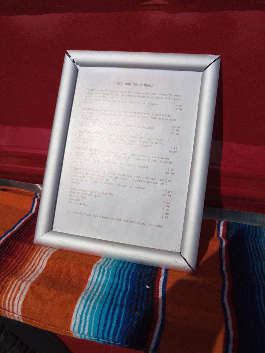 Menu Big Sur Taco Truck-2
