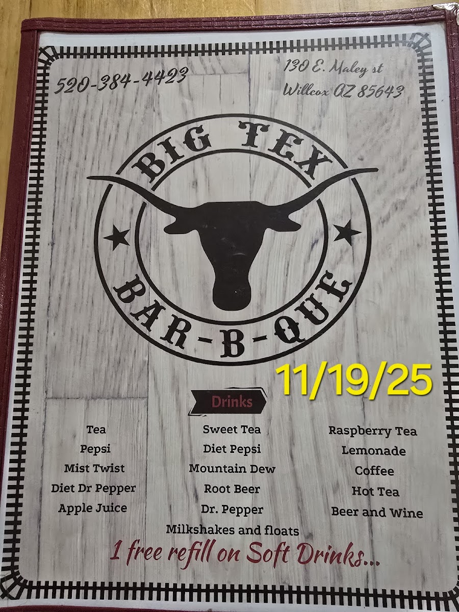 Menu Big Tex Bbq-8