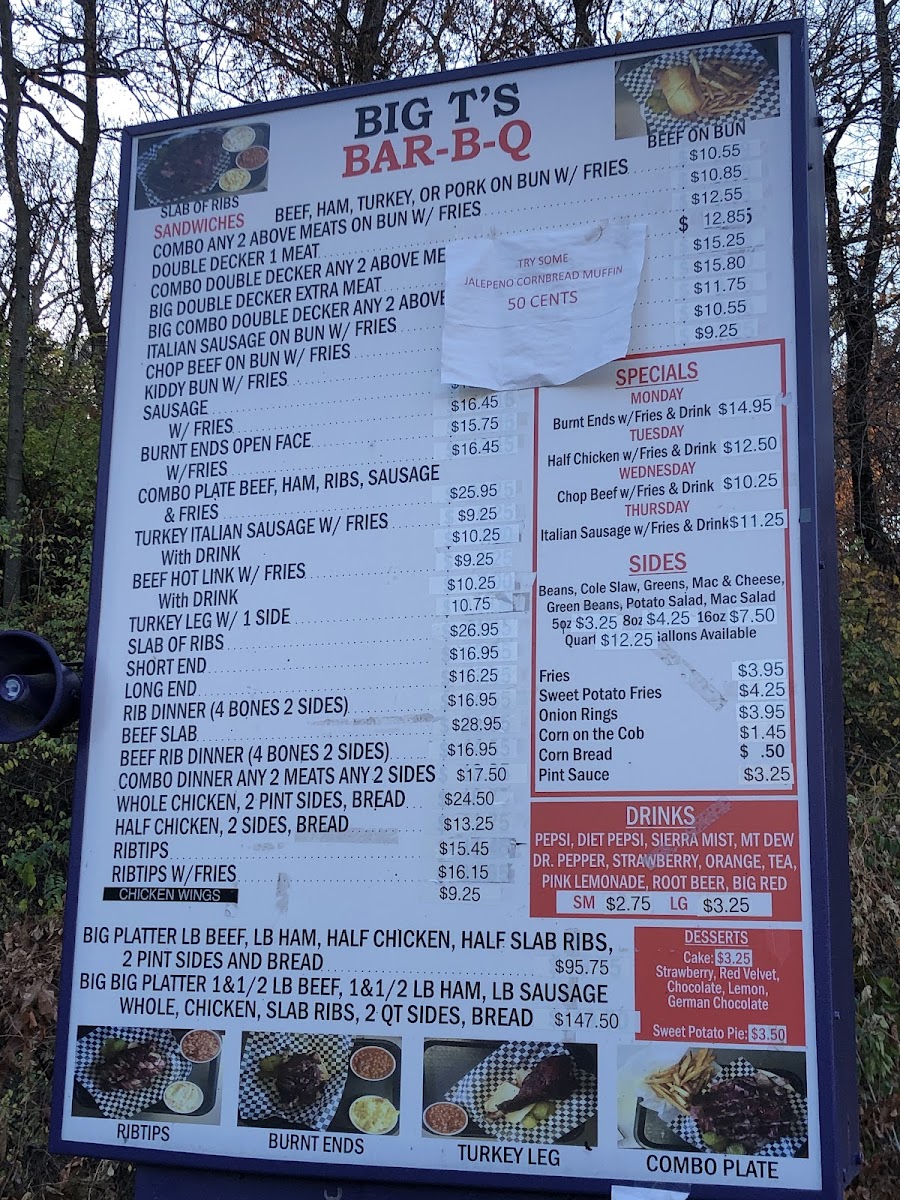 Menu Big T's Bar-B-Q-2
