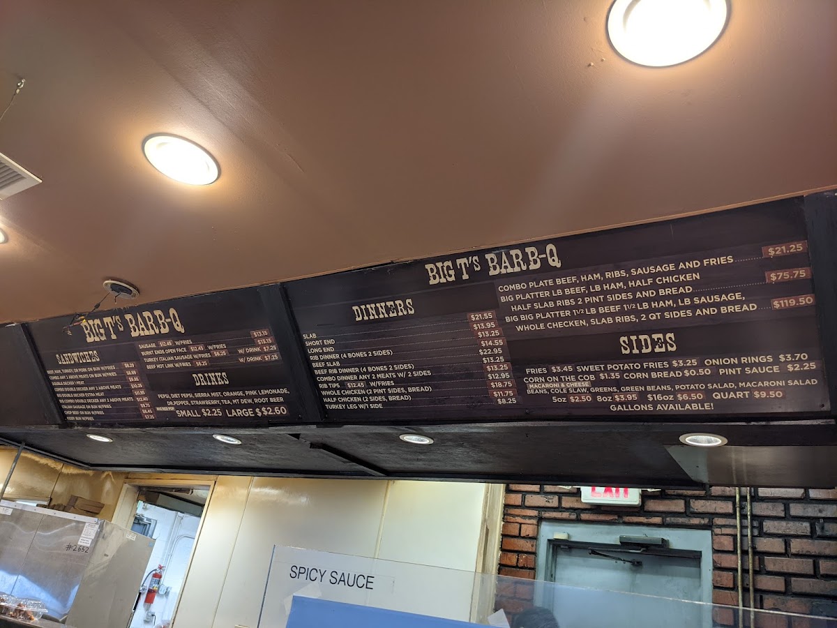 Menu Big T's Bar-B-Q-5