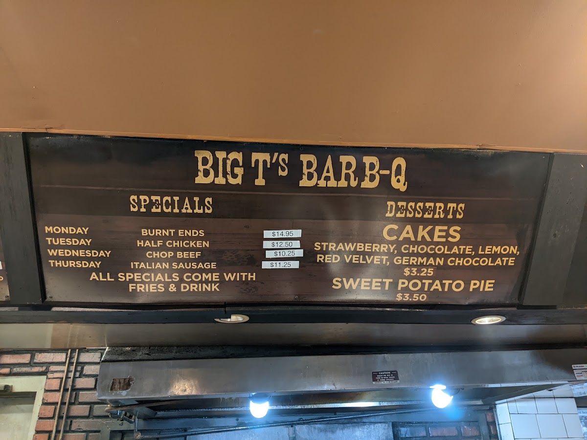 Menu Big T's Bar-B-Q-6