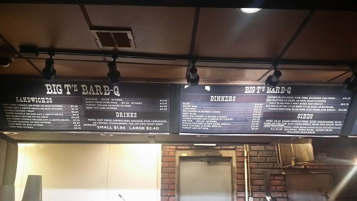 Menu Big T's Bar-B-Q-7