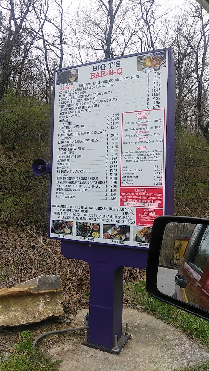 Menu Big T's Bar-B-Q-9