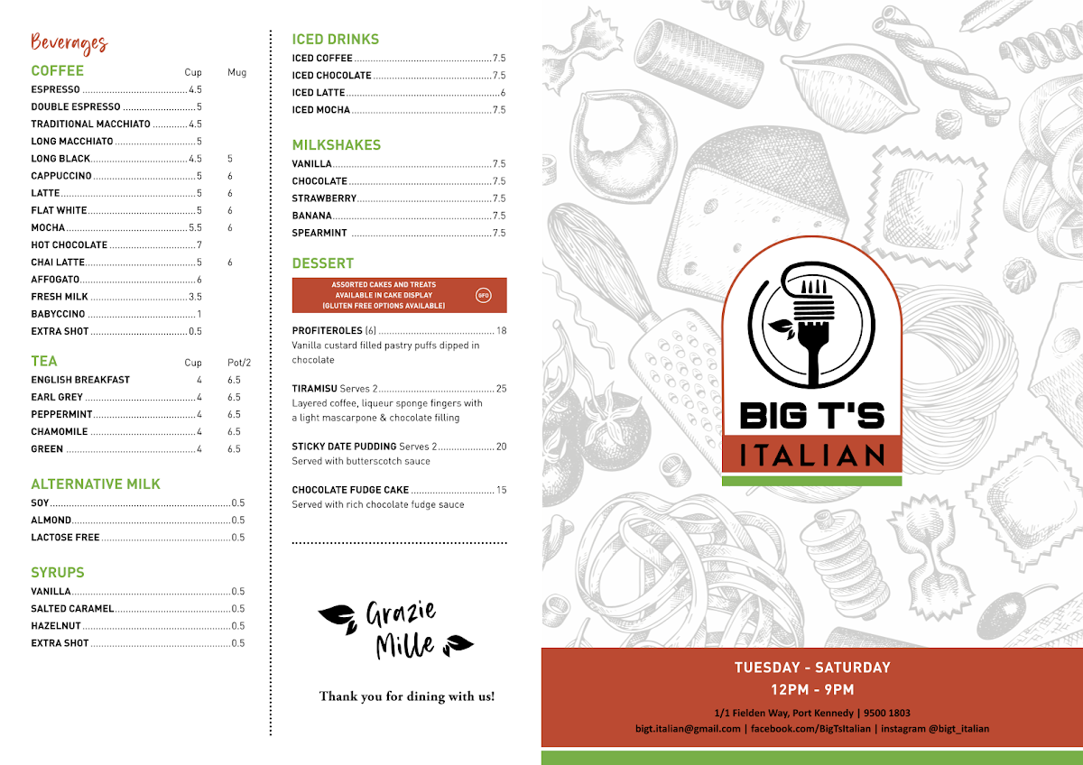 Menu Big T's Italian-2