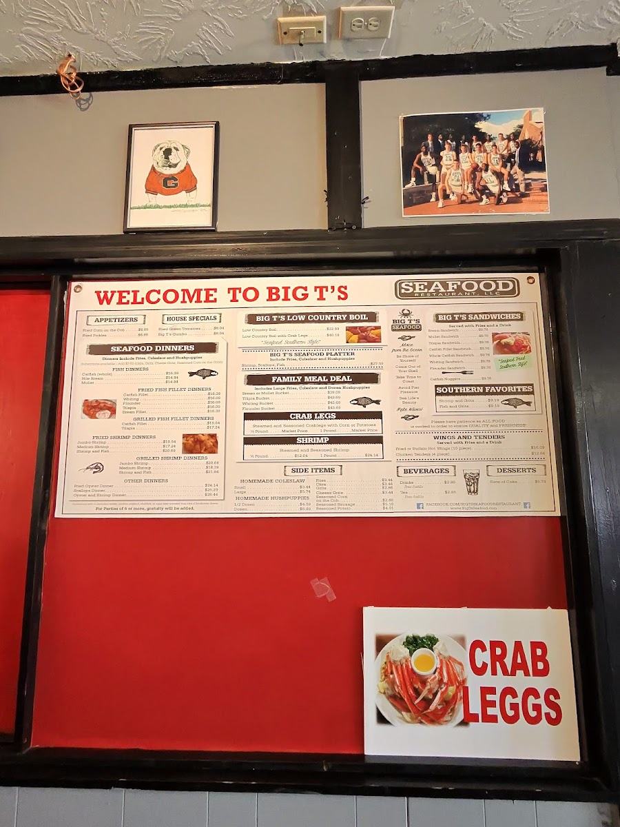 Menu Big T's Seafood Restaurant-2