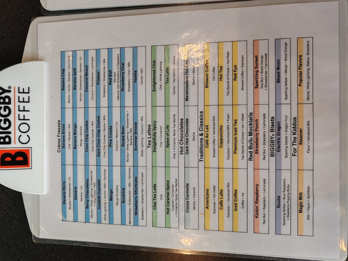 Menu Biggby Coffee West Chester-2