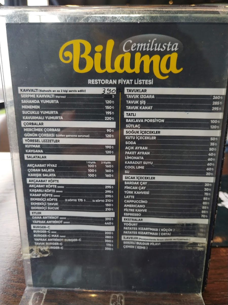 Menu Bilama Akçaabat Köfte-3