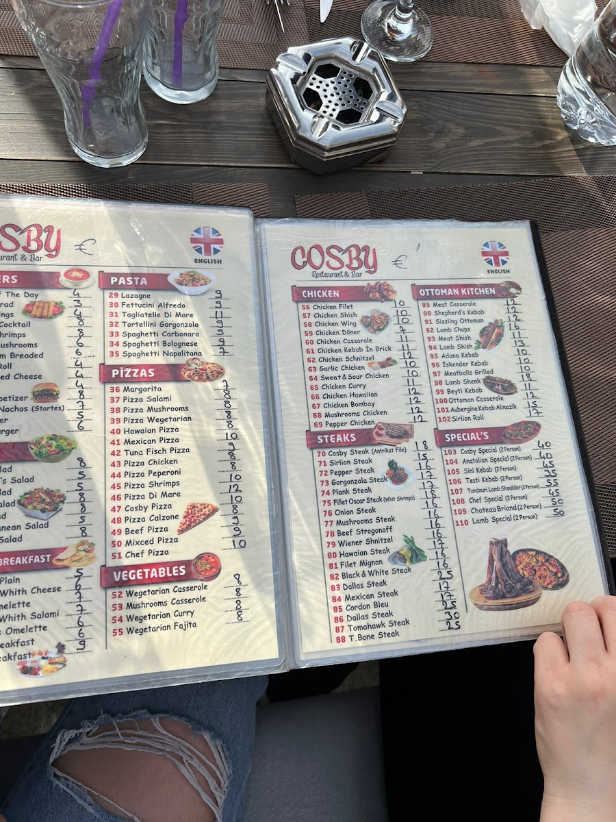 Menu Bill Cosby Restaurant & Bar Titreyengöl-10