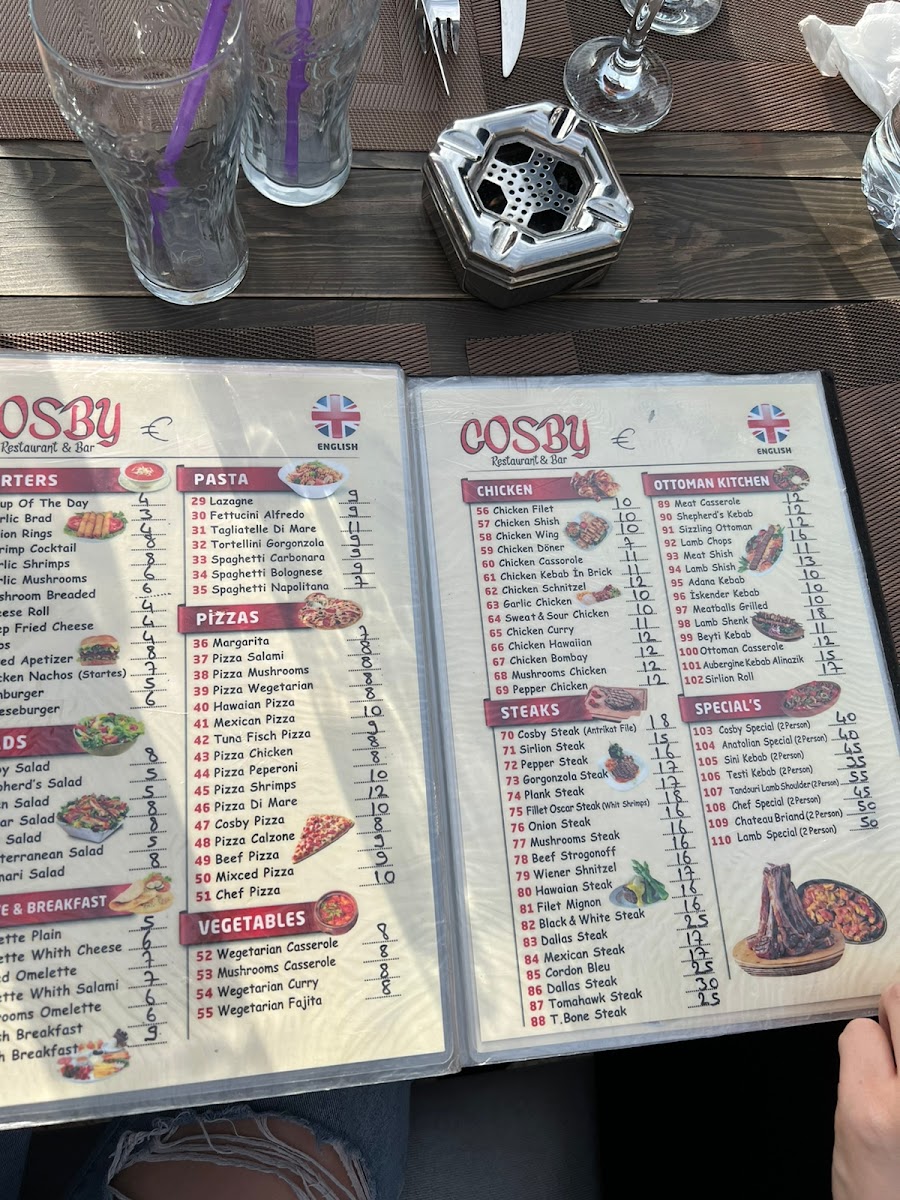 Menu Bill Cosby Restaurant & Bar Titreyengöl-9