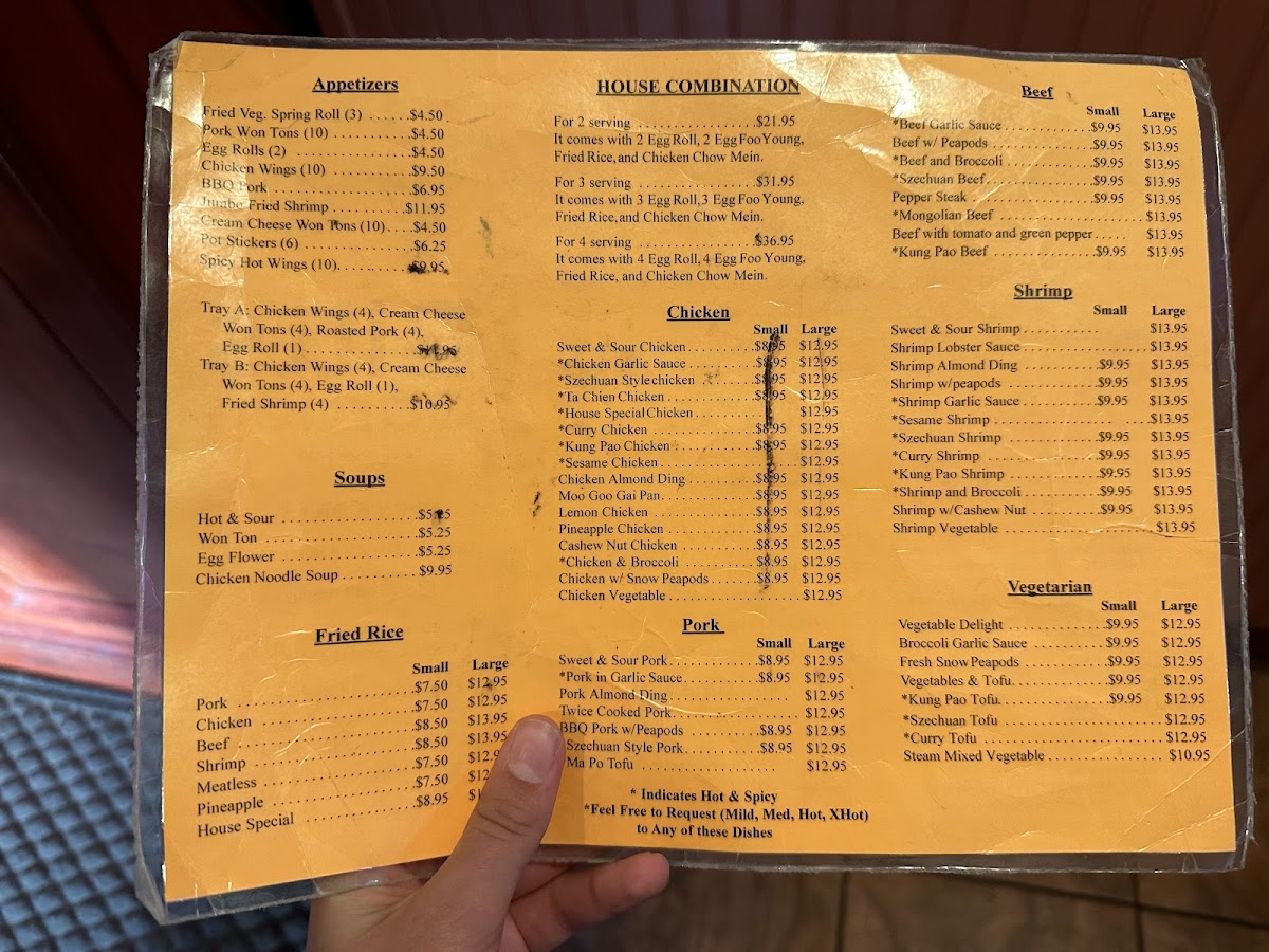 Menu Bill's Garden Chinese Gourmet-1