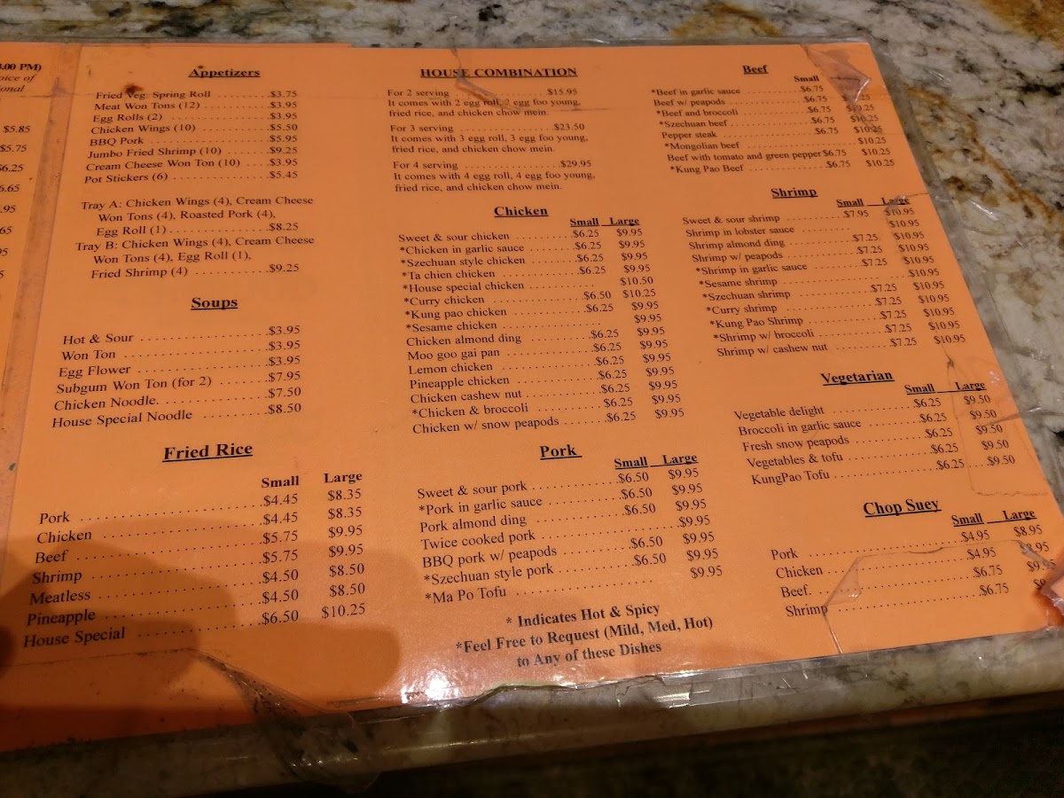 Menu Bill's Garden Chinese Gourmet-4