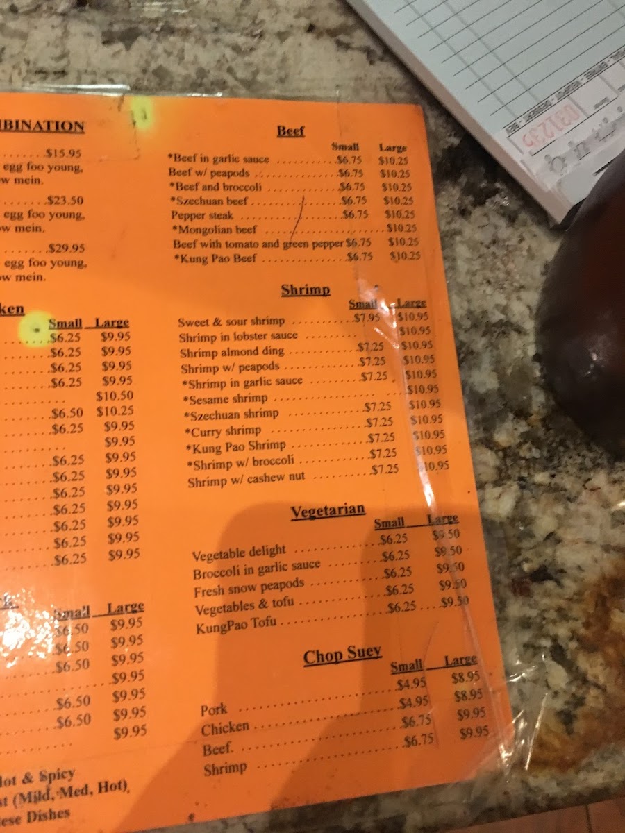 Menu Bill's Garden Chinese Gourmet-5