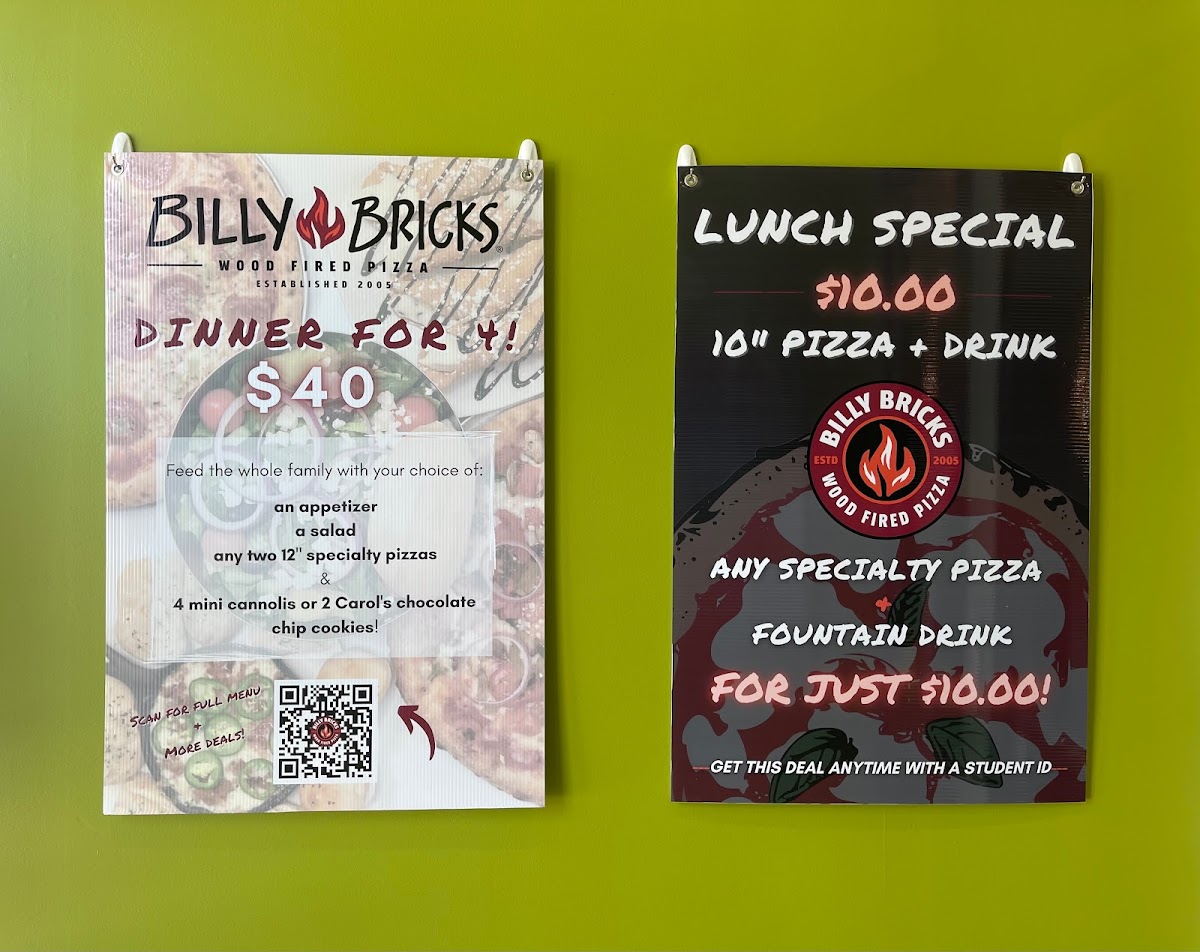 Menu Billy Bricks - Lombard Yorktown-8