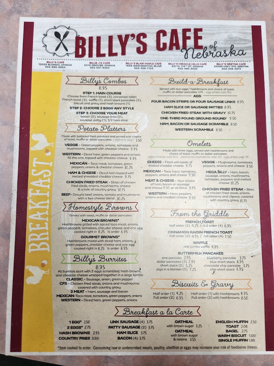Menu Billy's Cafe-10