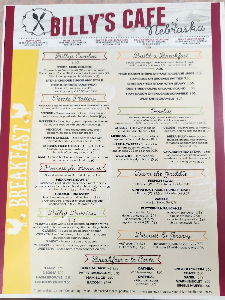 Menu Billy's Cafe-5