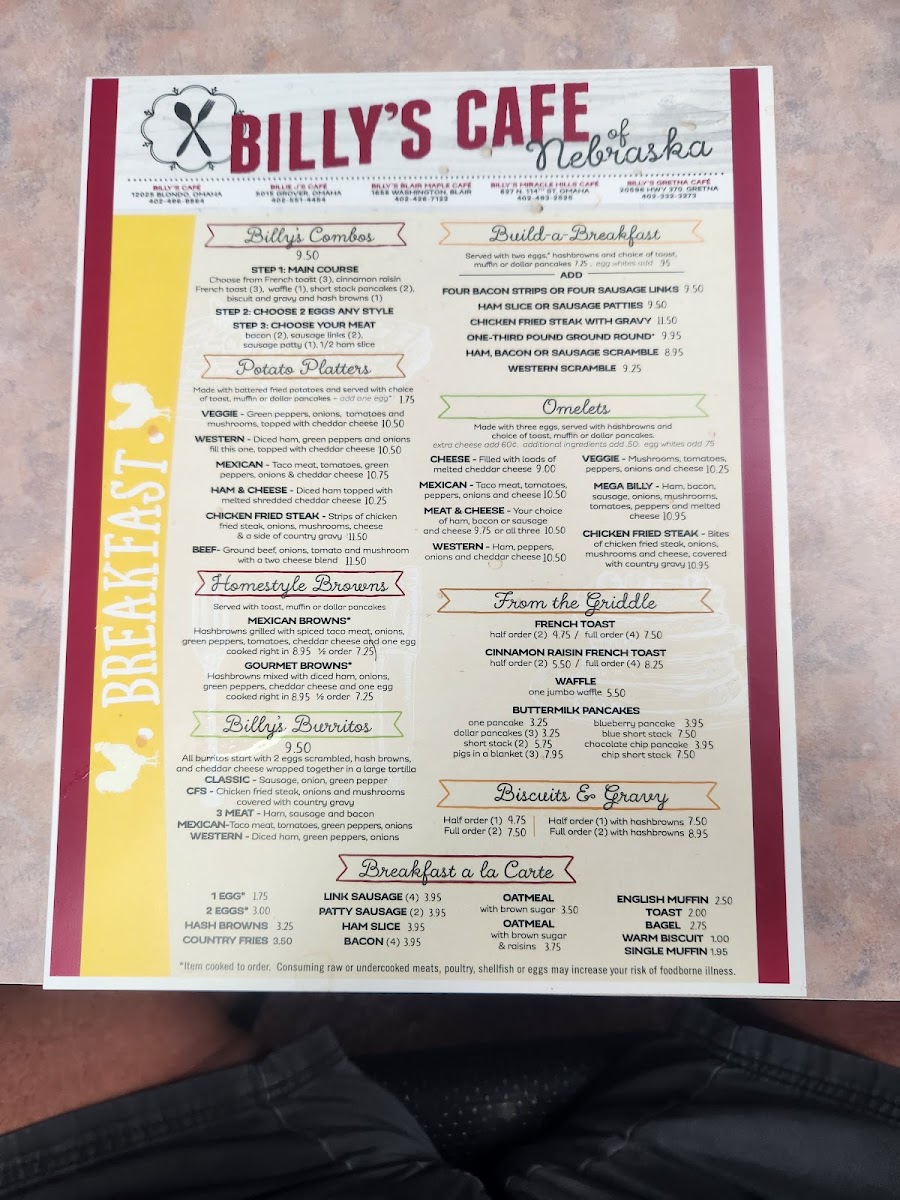 Menu Billy's Cafe-8