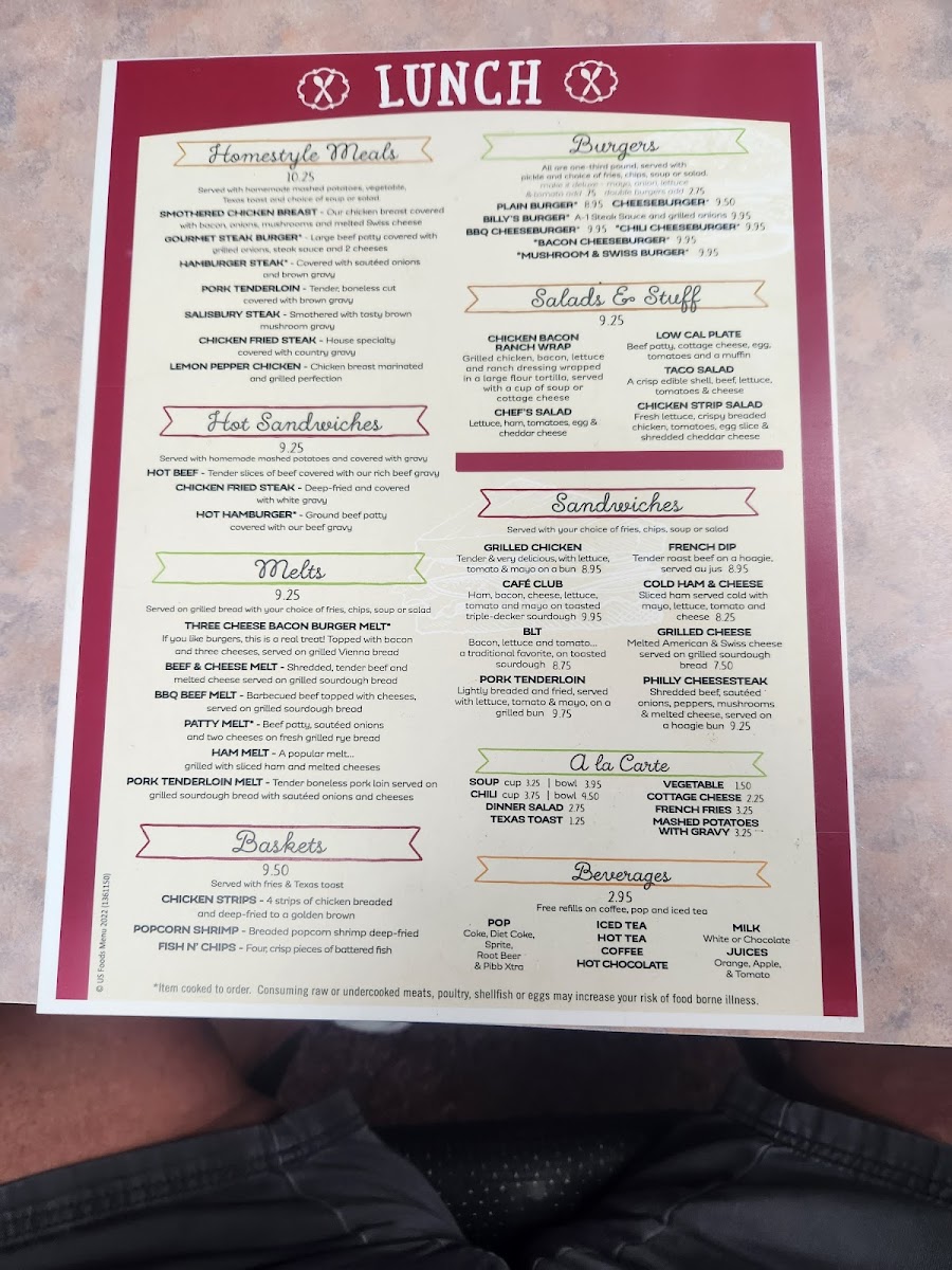 Menu Billy's Cafe-9