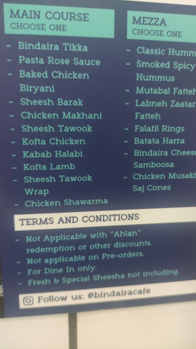 Menu Bindaira Cafe - Al Aali Mall-5