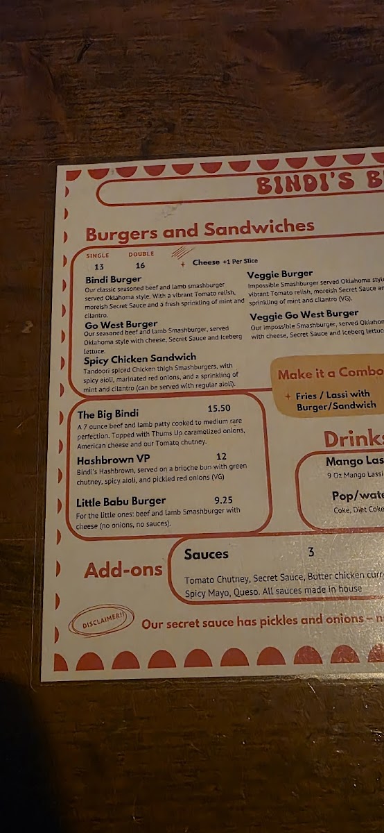 Menu Bindi's Burgers-3