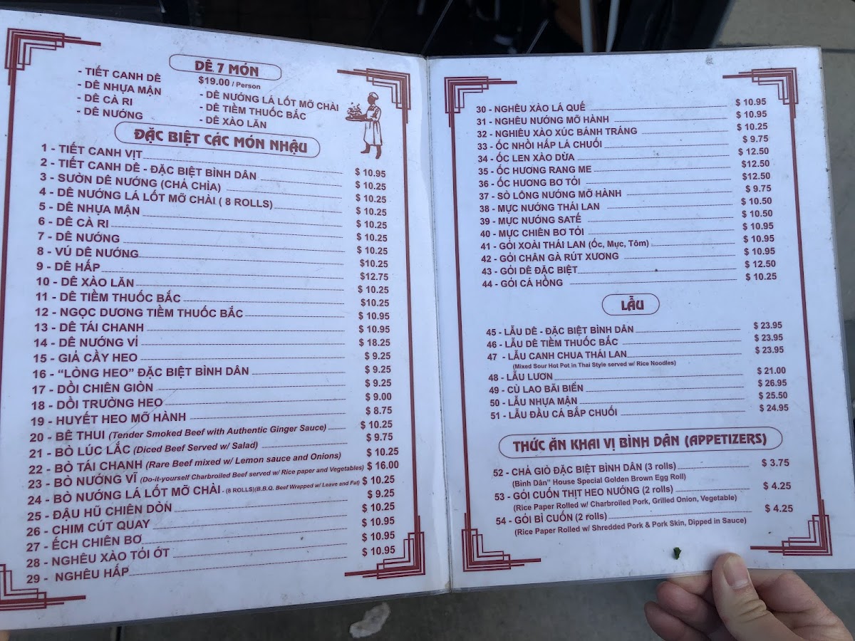 Menu Bình Dân Restaurant-5