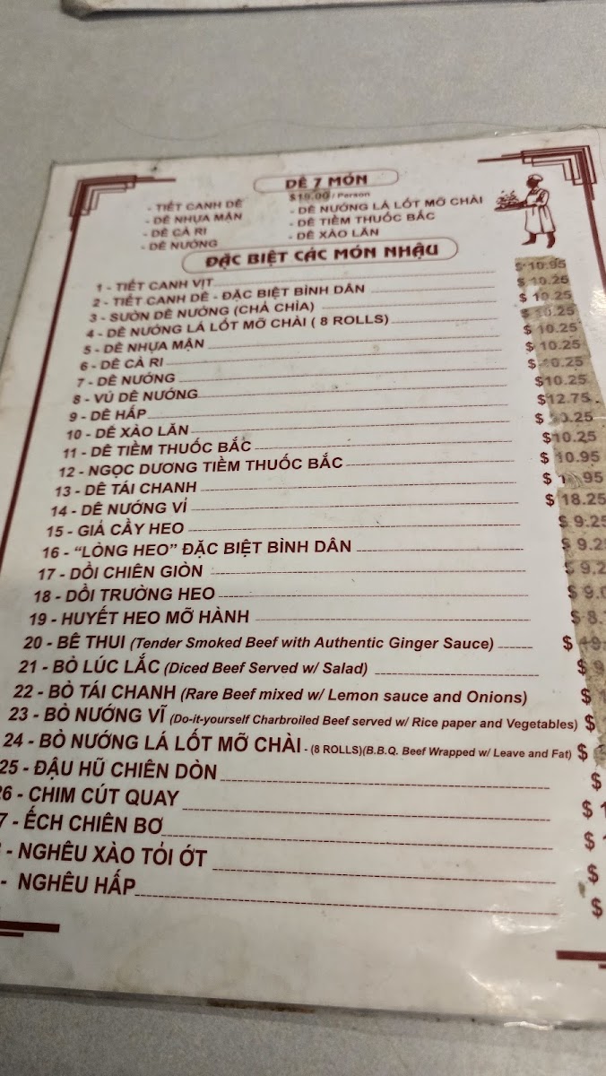 Menu Bình Dân Restaurant-9