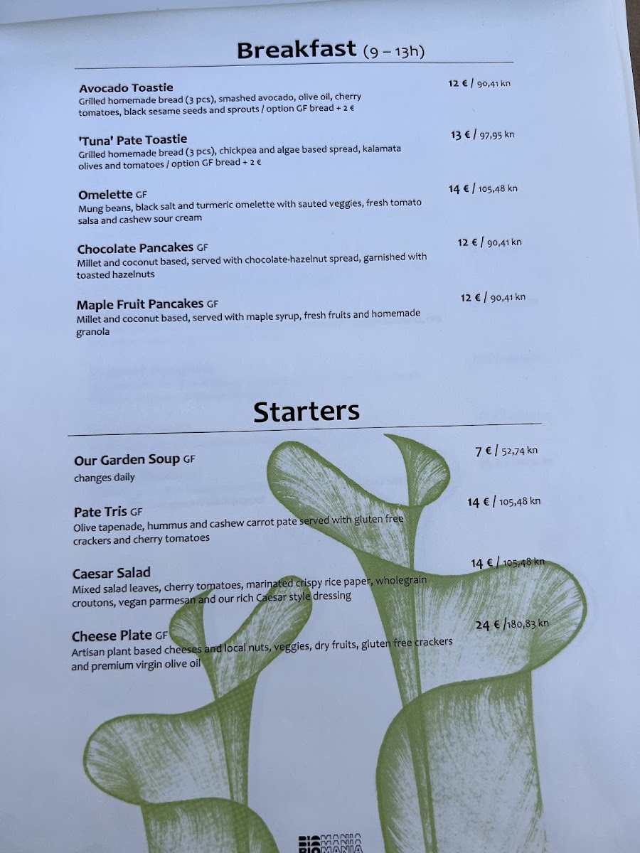Menu Biomania Bistro Bol-8
