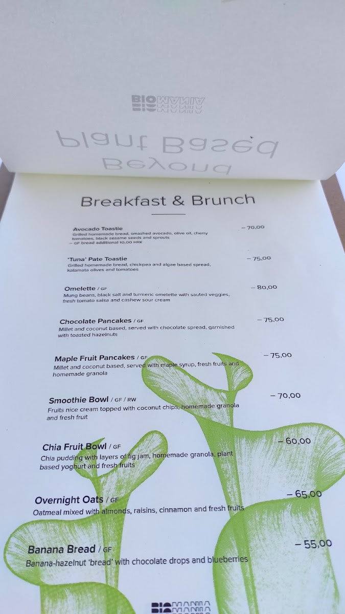 Menu Biomania Bistro Bol-9