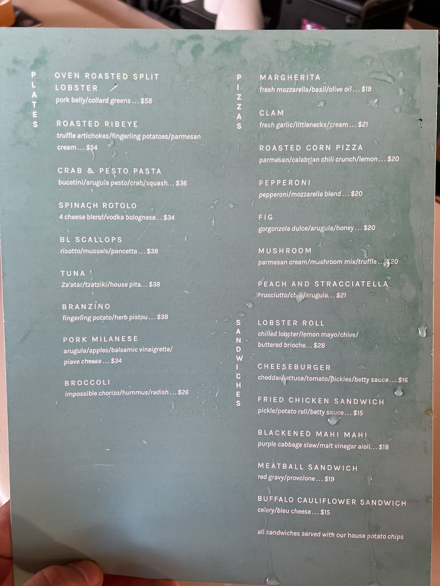 Menu Bird And Betty's-9