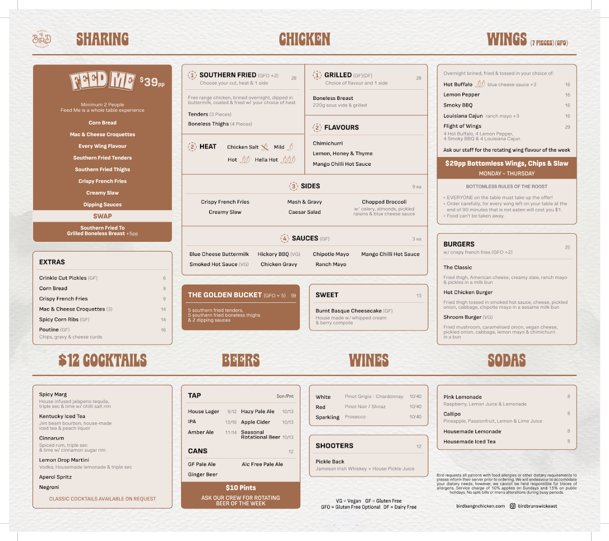 Menu Bird Bang'n Chicken-1