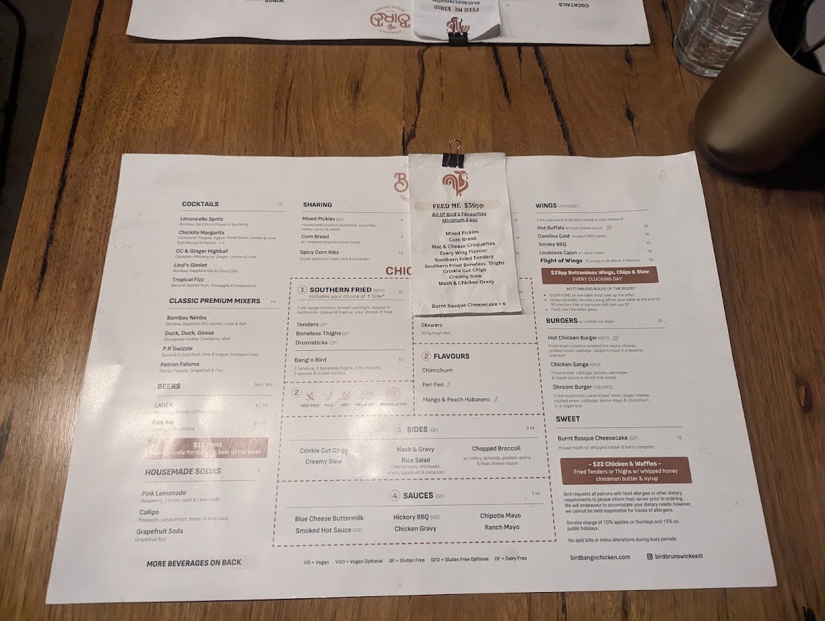 Menu Bird Bang'n Chicken-7