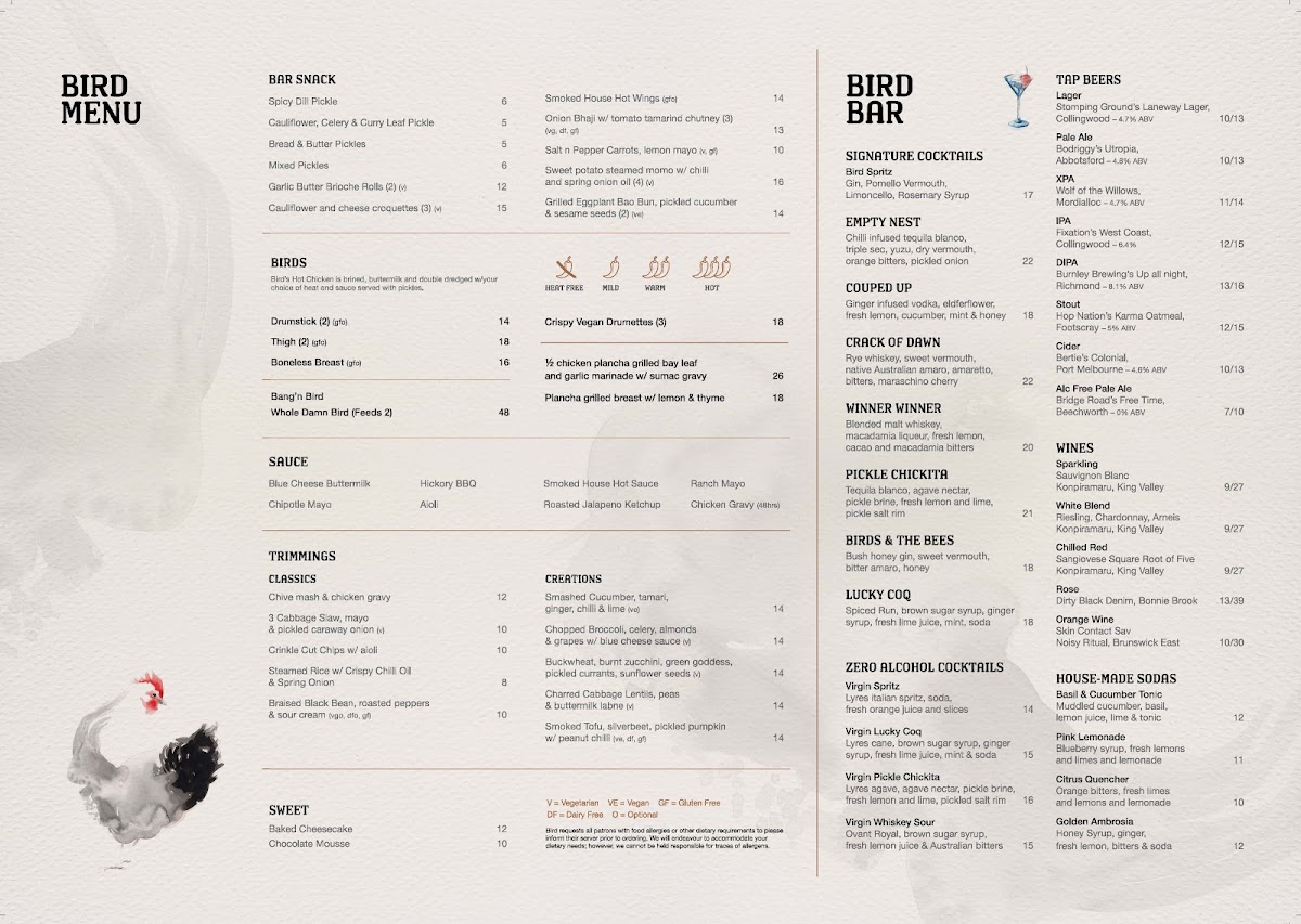 Menu Bird Bang'n Chicken-8